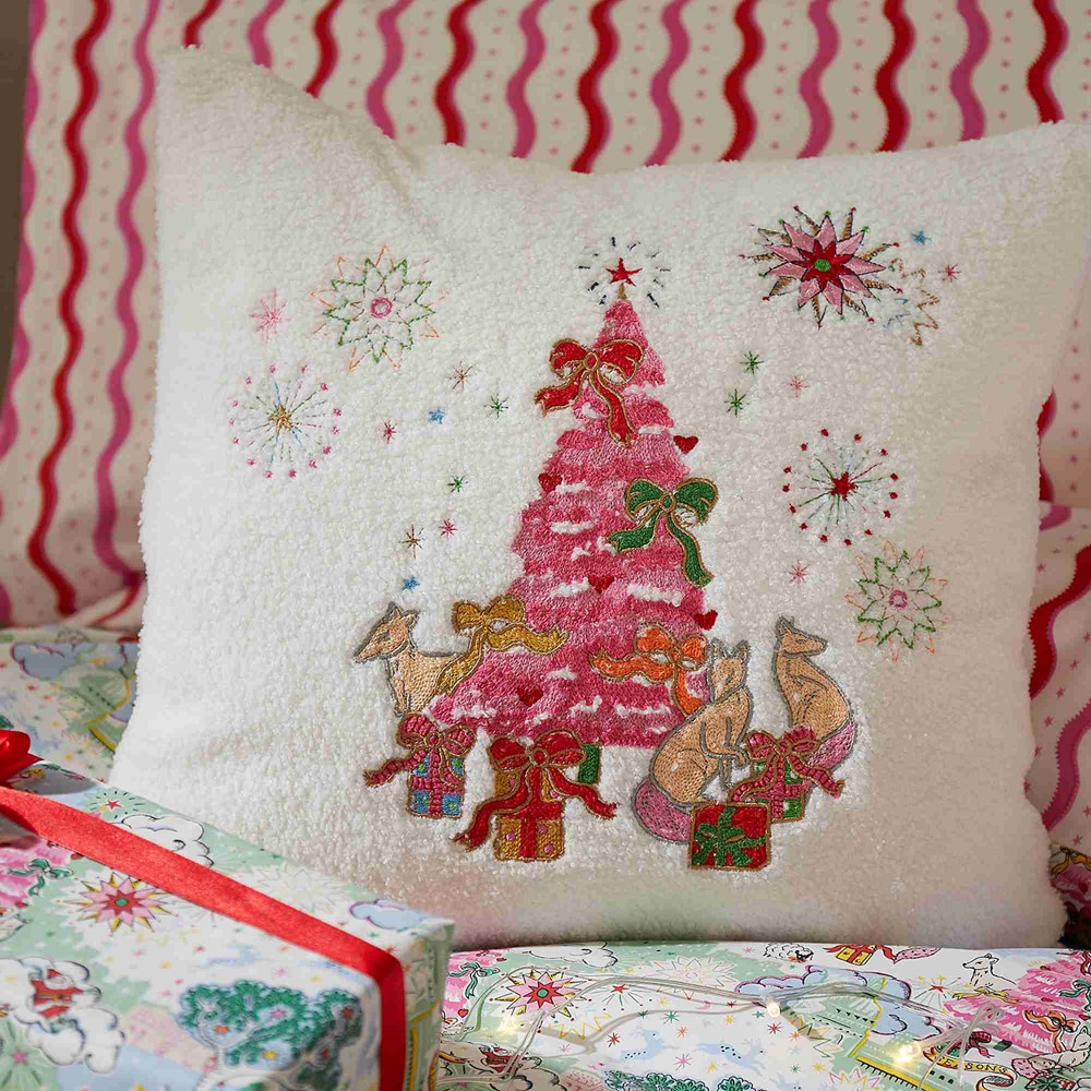 The Night Before Cushion by Cath Kidston in White